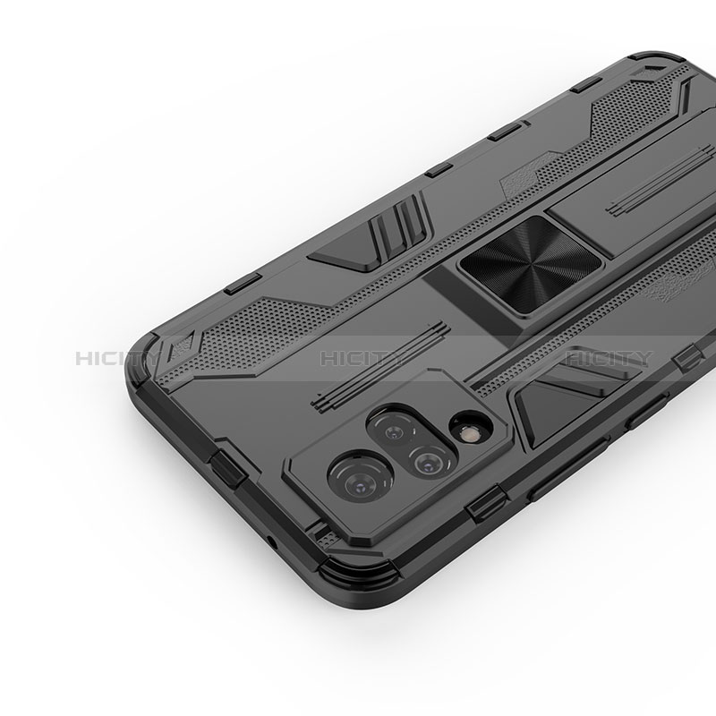 Custodia Silicone e Plastica Opaca Cover con Magnetico Supporto KC1 per Vivo V21 5G