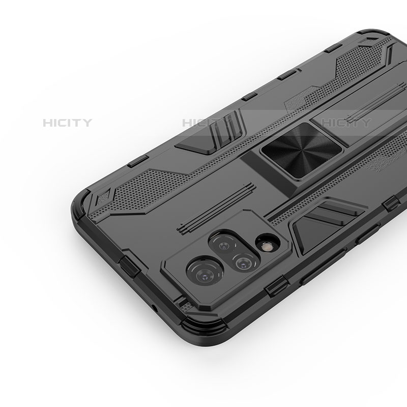 Custodia Silicone e Plastica Opaca Cover con Magnetico Supporto KC1 per Vivo V21s 5G