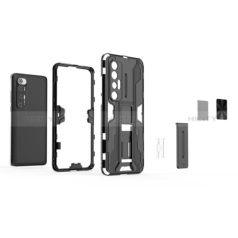 Custodia Silicone e Plastica Opaca Cover con Magnetico Supporto KC1 per Xiaomi Mi 10S 5G