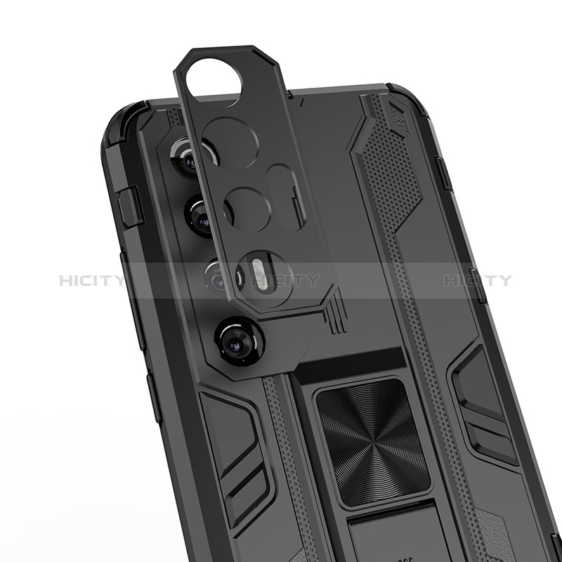 Custodia Silicone e Plastica Opaca Cover con Magnetico Supporto KC1 per Xiaomi Mi 10S 5G