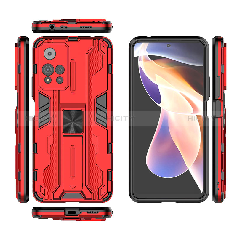 Custodia Silicone e Plastica Opaca Cover con Magnetico Supporto KC1 per Xiaomi Mi 11i 5G (2022)