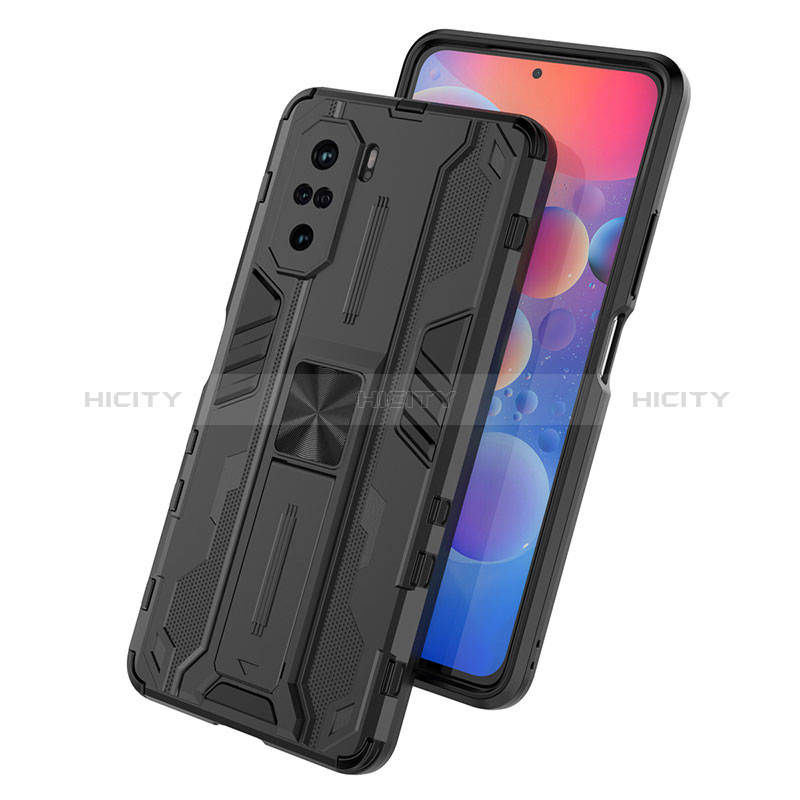 Custodia Silicone e Plastica Opaca Cover con Magnetico Supporto KC1 per Xiaomi Mi 11i 5G