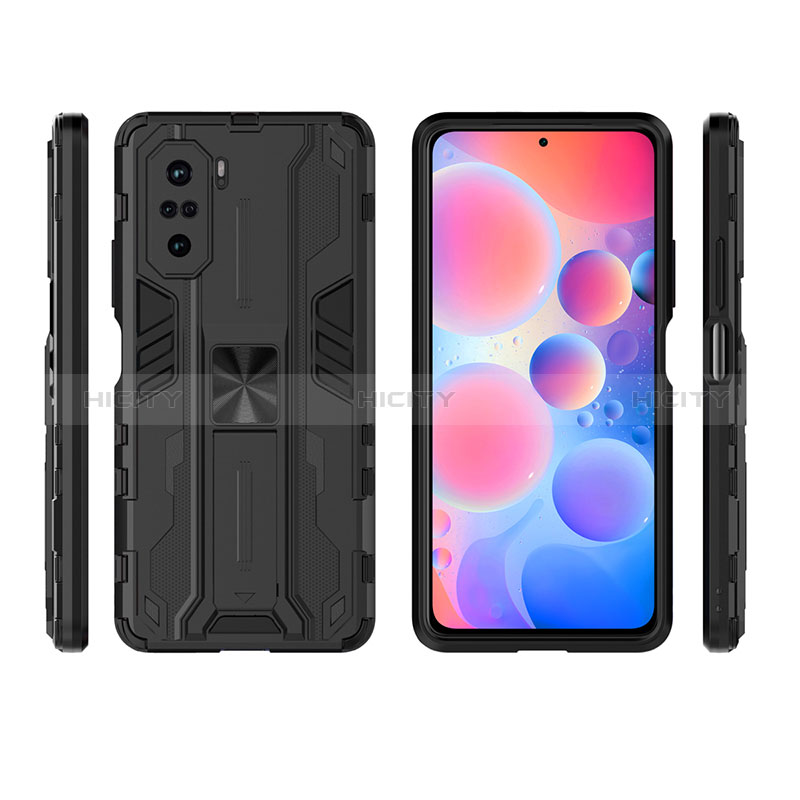 Custodia Silicone e Plastica Opaca Cover con Magnetico Supporto KC1 per Xiaomi Mi 11X 5G