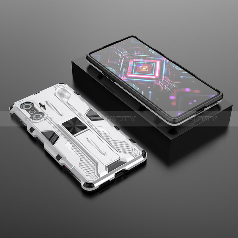 Custodia Silicone e Plastica Opaca Cover con Magnetico Supporto KC1 per Xiaomi Poco F3 GT 5G