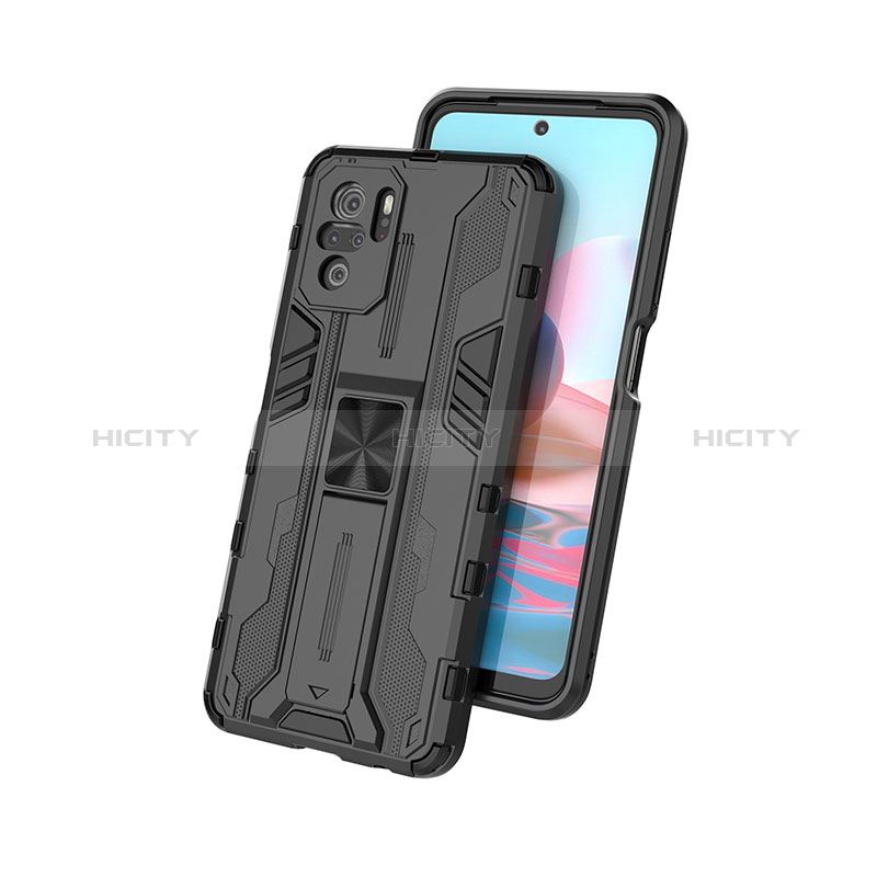 Custodia Silicone e Plastica Opaca Cover con Magnetico Supporto KC1 per Xiaomi Poco M5S