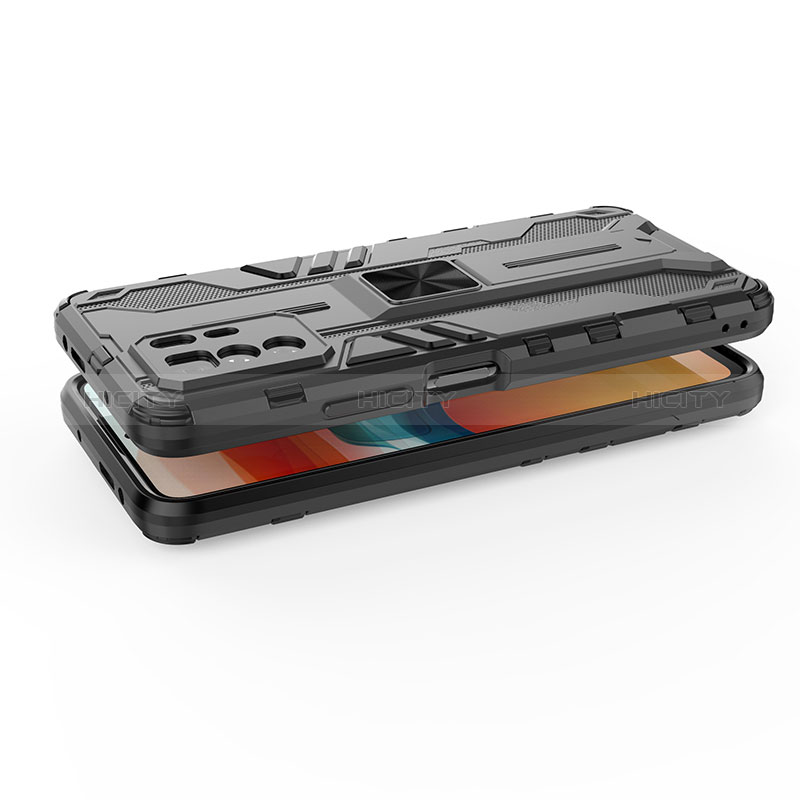 Custodia Silicone e Plastica Opaca Cover con Magnetico Supporto KC1 per Xiaomi Poco X3 GT 5G