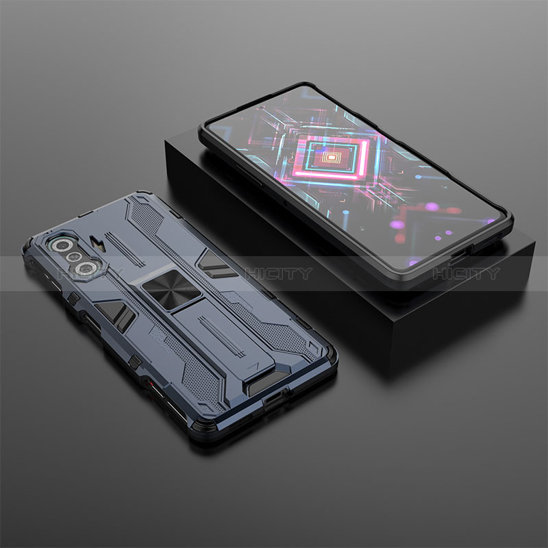 Custodia Silicone e Plastica Opaca Cover con Magnetico Supporto KC1 per Xiaomi Redmi K40 Gaming 5G