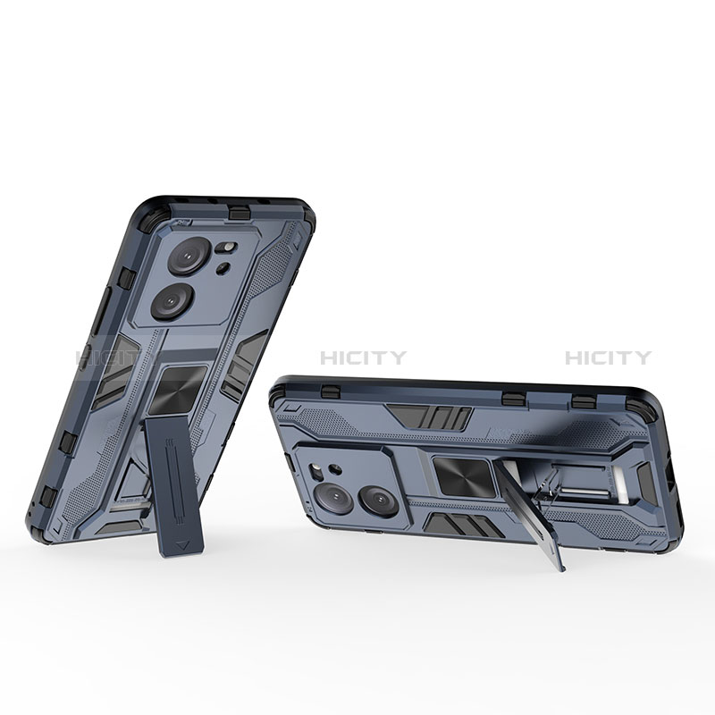 Custodia Silicone e Plastica Opaca Cover con Magnetico Supporto KC1 per Xiaomi Redmi K60 Ultra 5G