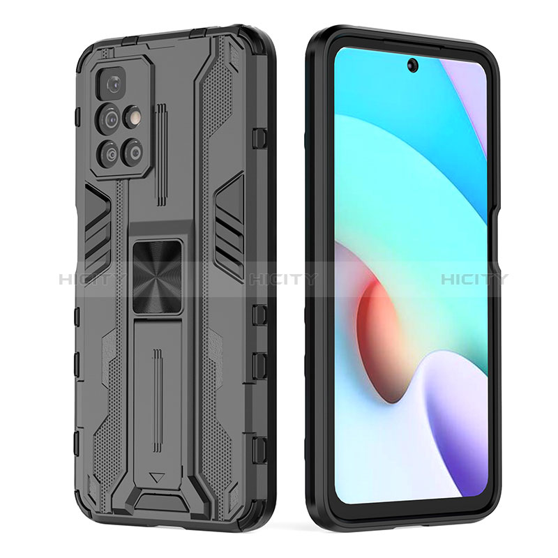 Custodia Silicone e Plastica Opaca Cover con Magnetico Supporto KC1 per Xiaomi Redmi Note 11 4G (2021)