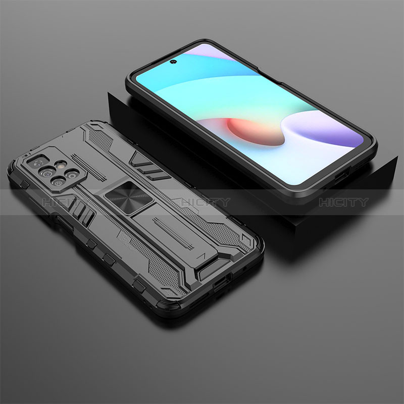 Custodia Silicone e Plastica Opaca Cover con Magnetico Supporto KC1 per Xiaomi Redmi Note 11 4G (2021)