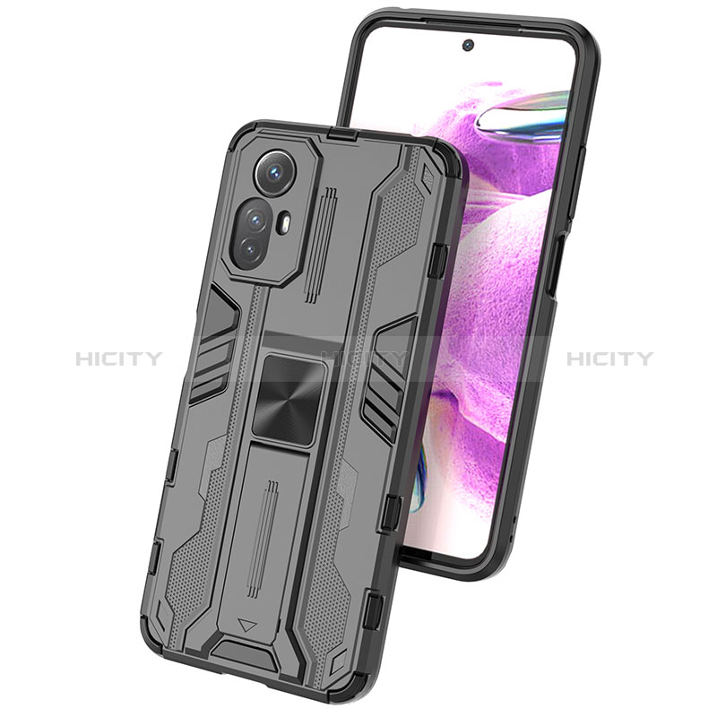 Custodia Silicone e Plastica Opaca Cover con Magnetico Supporto KC1 per Xiaomi Redmi Note 12S