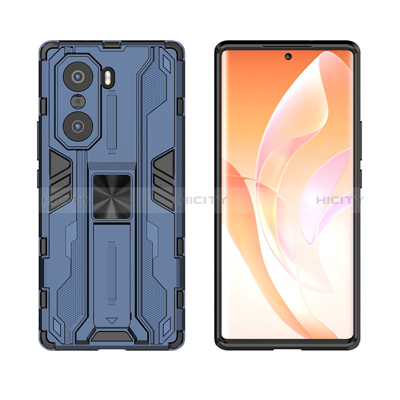 Custodia Silicone e Plastica Opaca Cover con Magnetico Supporto KC2 per Huawei Honor 60 Pro 5G