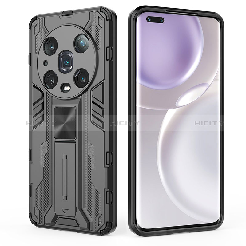 Custodia Silicone e Plastica Opaca Cover con Magnetico Supporto KC2 per Huawei Honor Magic4 Pro 5G