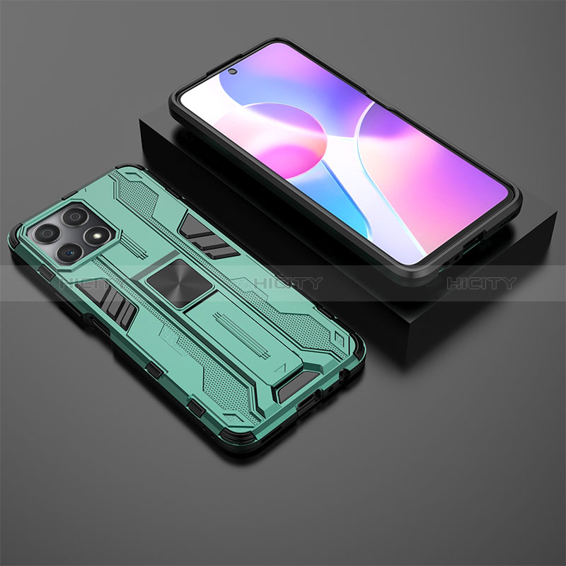 Custodia Silicone e Plastica Opaca Cover con Magnetico Supporto KC2 per Huawei Honor X30i