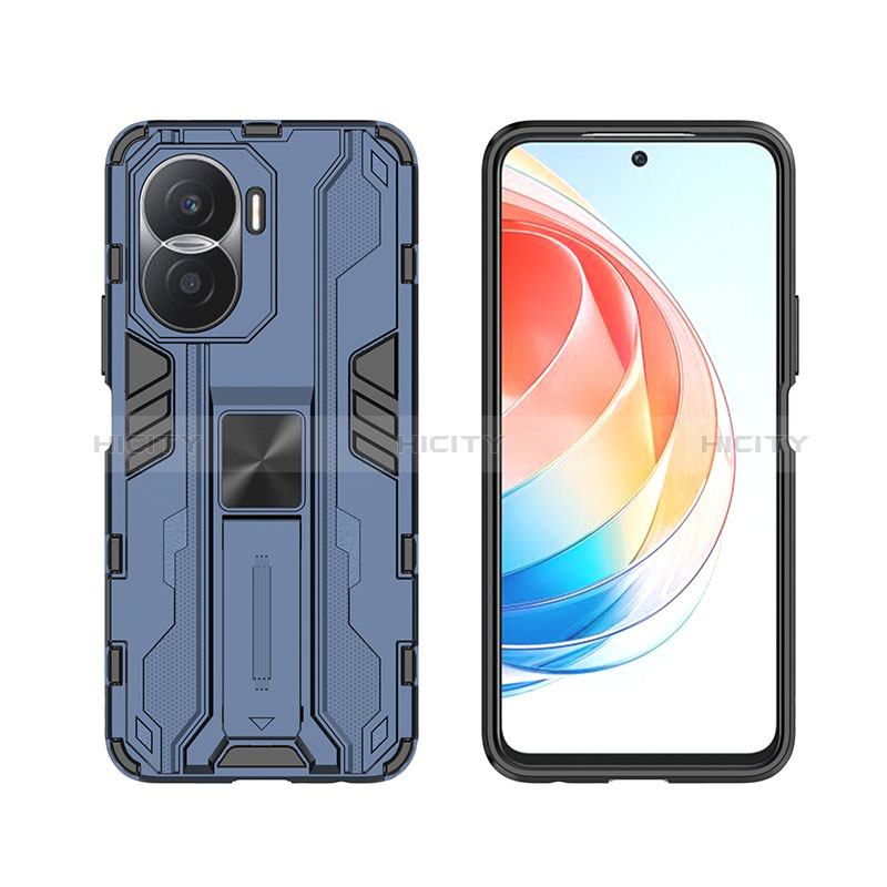 Custodia Silicone e Plastica Opaca Cover con Magnetico Supporto KC2 per Huawei Honor X40i 5G