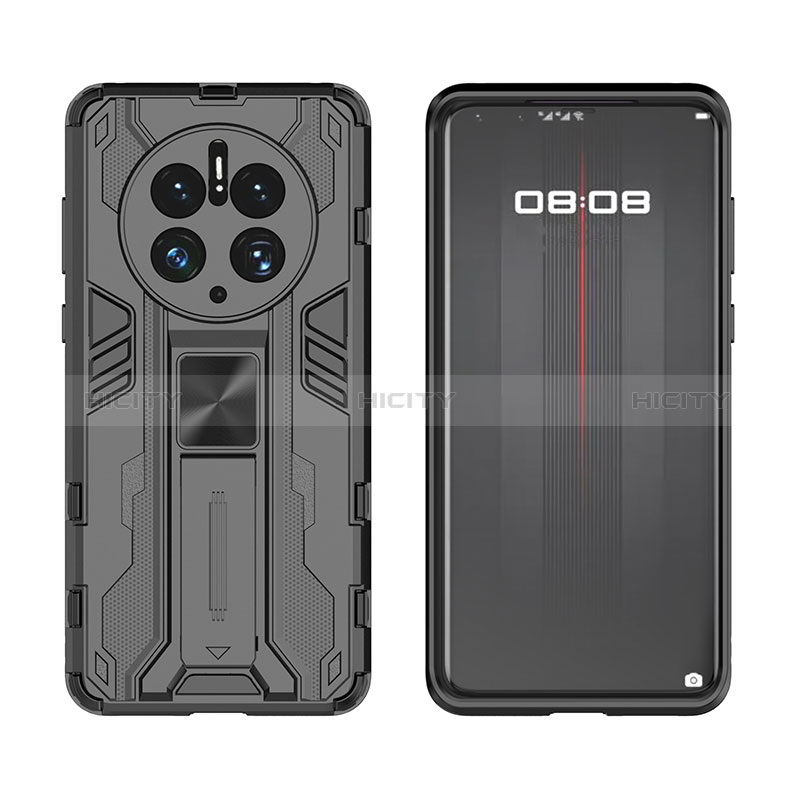 Custodia Silicone e Plastica Opaca Cover con Magnetico Supporto KC2 per Huawei Mate 50 Pro