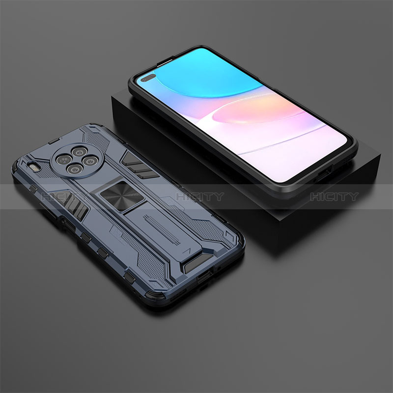 Custodia Silicone e Plastica Opaca Cover con Magnetico Supporto KC2 per Huawei Nova 8i