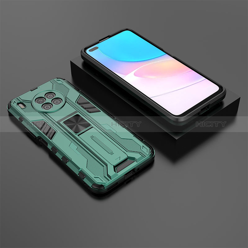 Custodia Silicone e Plastica Opaca Cover con Magnetico Supporto KC2 per Huawei Nova 8i