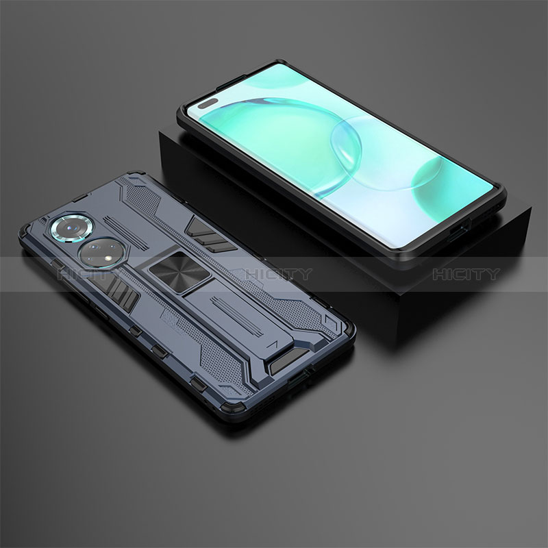 Custodia Silicone e Plastica Opaca Cover con Magnetico Supporto KC2 per Huawei Nova 9 Pro