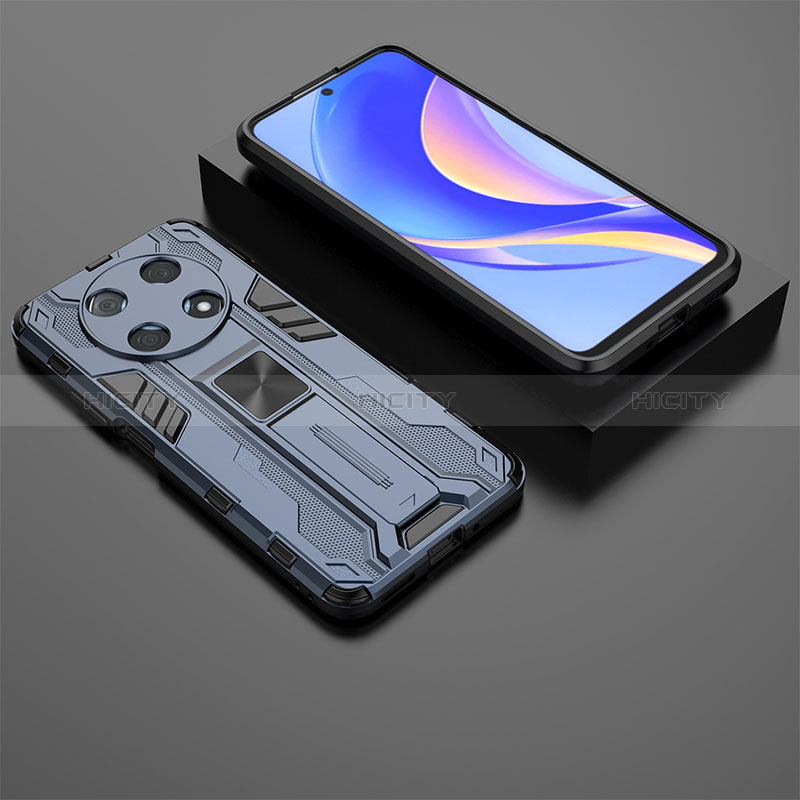 Custodia Silicone e Plastica Opaca Cover con Magnetico Supporto KC2 per Huawei Nova Y90