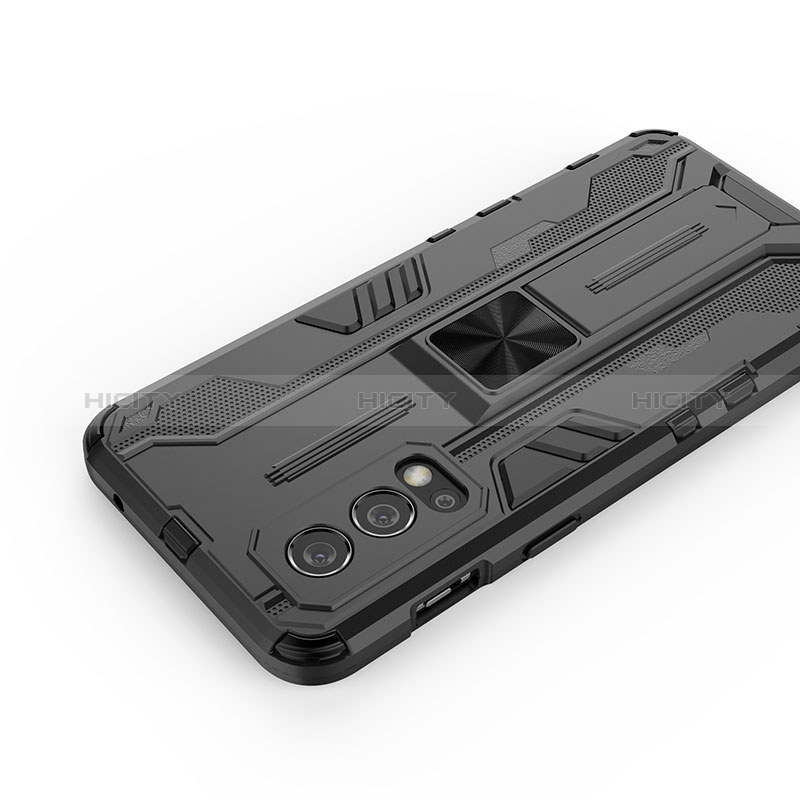 Custodia Silicone e Plastica Opaca Cover con Magnetico Supporto KC2 per OnePlus Nord 2 5G