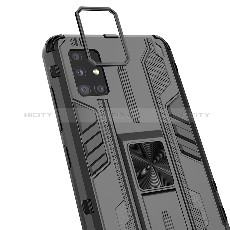 Custodia Silicone e Plastica Opaca Cover con Magnetico Supporto KC2 per Samsung Galaxy M40S