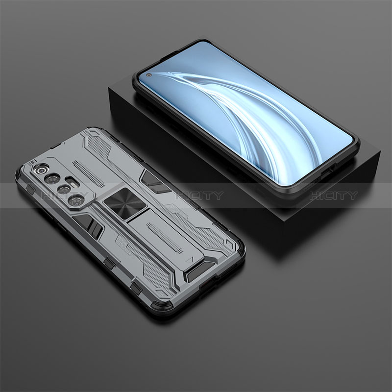 Custodia Silicone e Plastica Opaca Cover con Magnetico Supporto KC2 per Xiaomi Mi 10S 5G