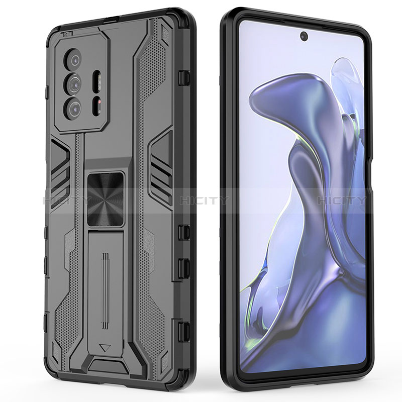 Custodia Silicone e Plastica Opaca Cover con Magnetico Supporto KC2 per Xiaomi Mi 11T Pro 5G