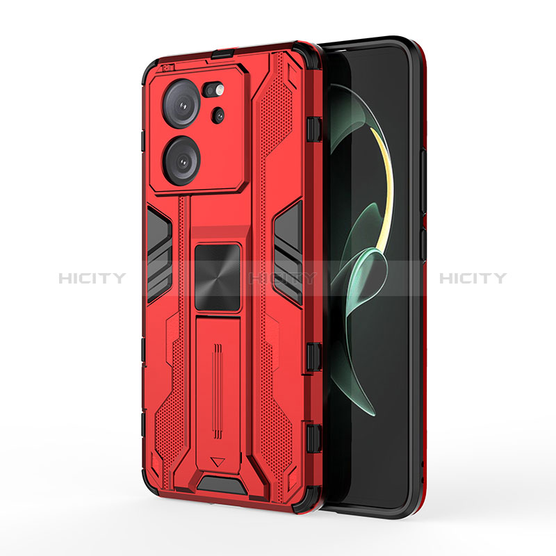 Custodia Silicone e Plastica Opaca Cover con Magnetico Supporto KC2 per Xiaomi Mi 13T Pro 5G