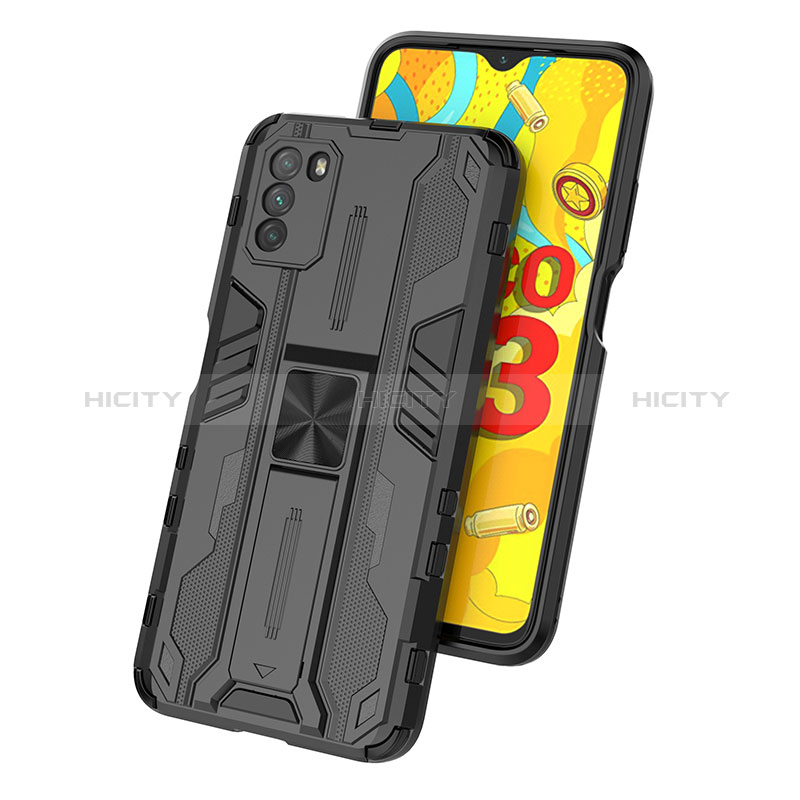 Custodia Silicone e Plastica Opaca Cover con Magnetico Supporto KC2 per Xiaomi Poco M3