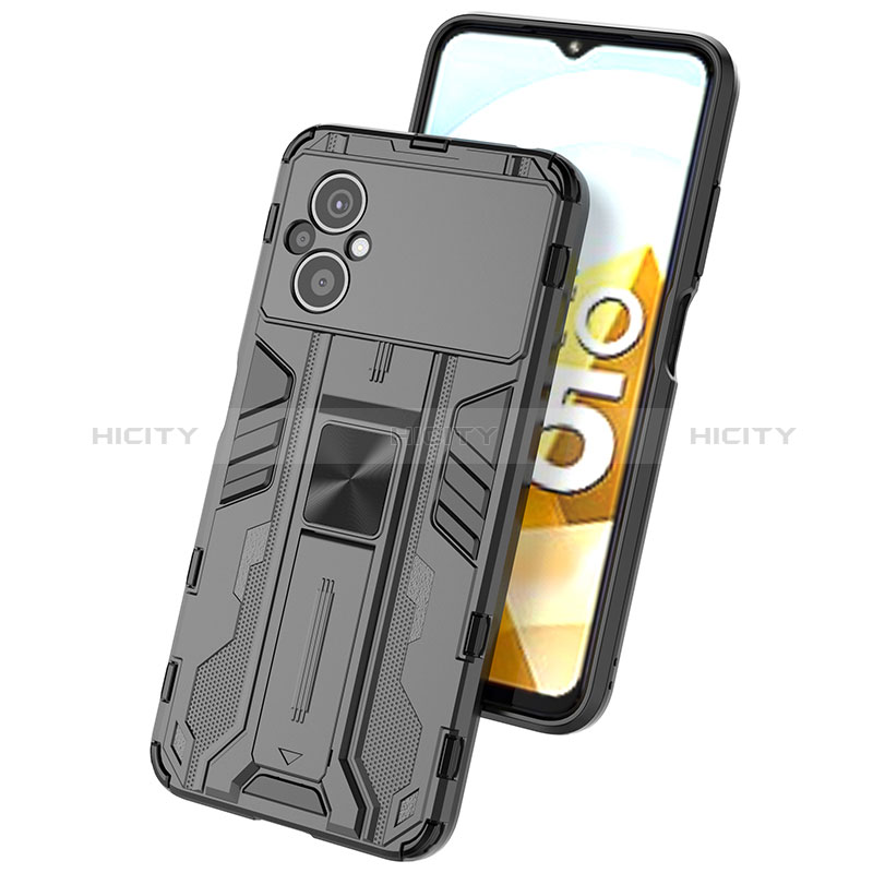 Custodia Silicone e Plastica Opaca Cover con Magnetico Supporto KC2 per Xiaomi Poco M5 4G