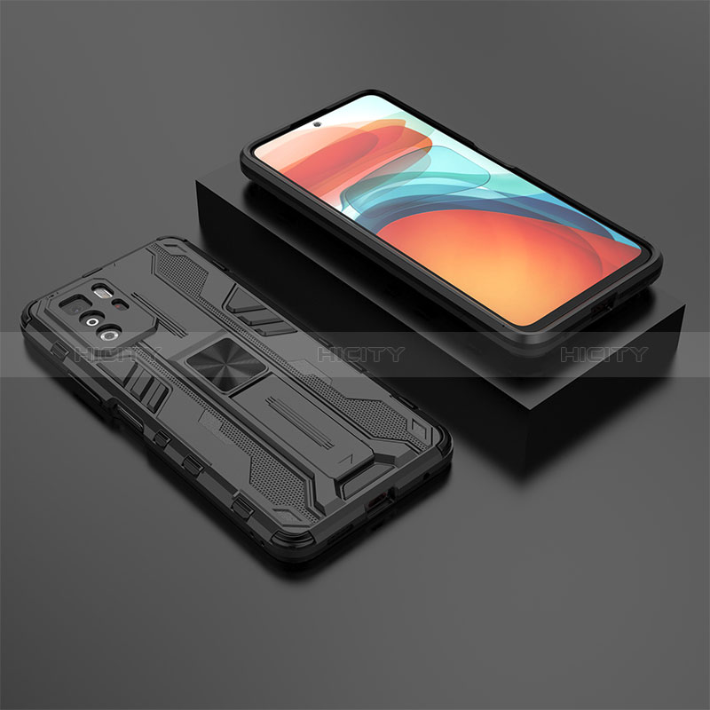 Custodia Silicone e Plastica Opaca Cover con Magnetico Supporto KC2 per Xiaomi Poco X3 GT 5G