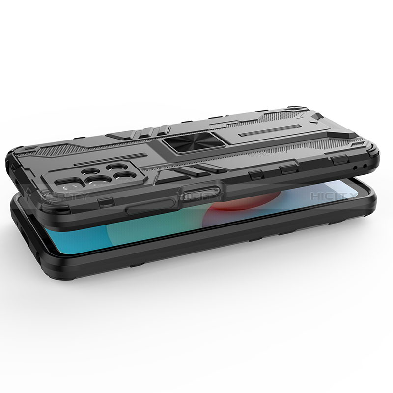 Custodia Silicone e Plastica Opaca Cover con Magnetico Supporto KC2 per Xiaomi Redmi 10 4G