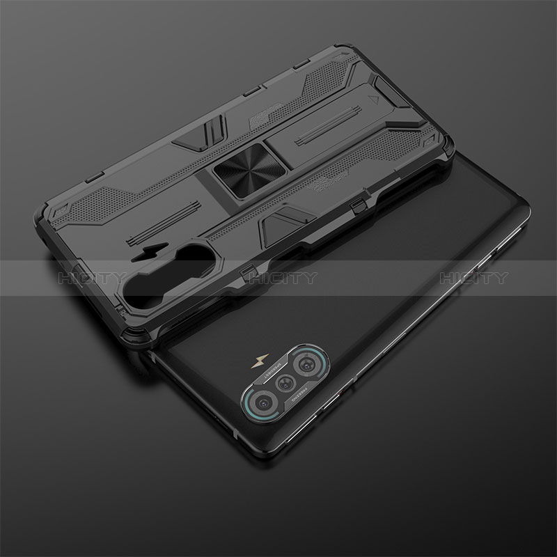 Custodia Silicone e Plastica Opaca Cover con Magnetico Supporto KC2 per Xiaomi Redmi K40 Gaming 5G