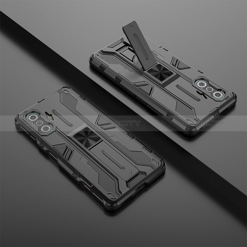 Custodia Silicone e Plastica Opaca Cover con Magnetico Supporto KC2 per Xiaomi Redmi K40 Gaming 5G