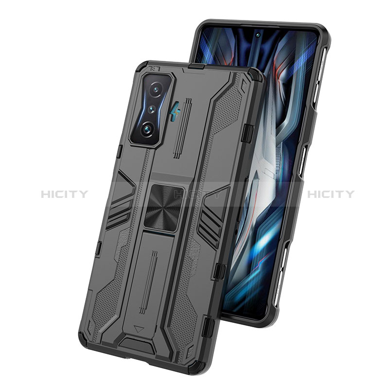 Custodia Silicone e Plastica Opaca Cover con Magnetico Supporto KC2 per Xiaomi Redmi K50 Gaming 5G