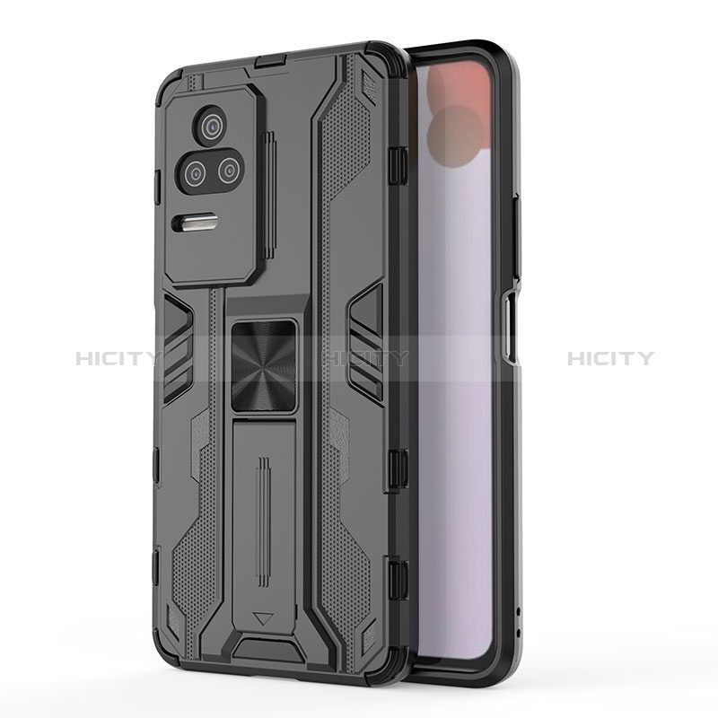 Custodia Silicone e Plastica Opaca Cover con Magnetico Supporto KC2 per Xiaomi Redmi K50 Pro 5G