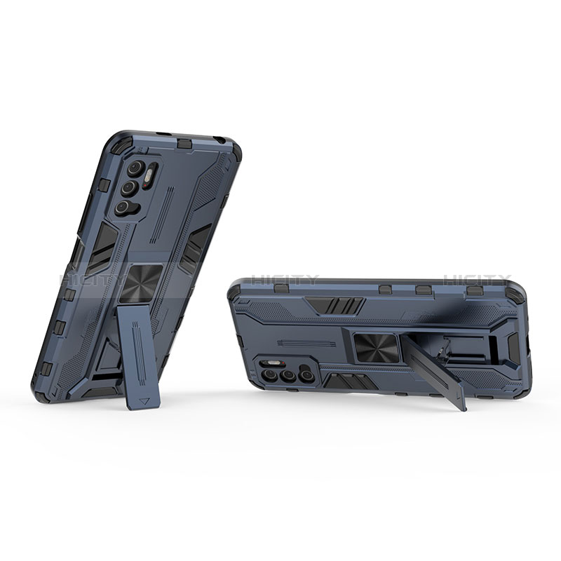 Custodia Silicone e Plastica Opaca Cover con Magnetico Supporto KC2 per Xiaomi Redmi Note 10 5G