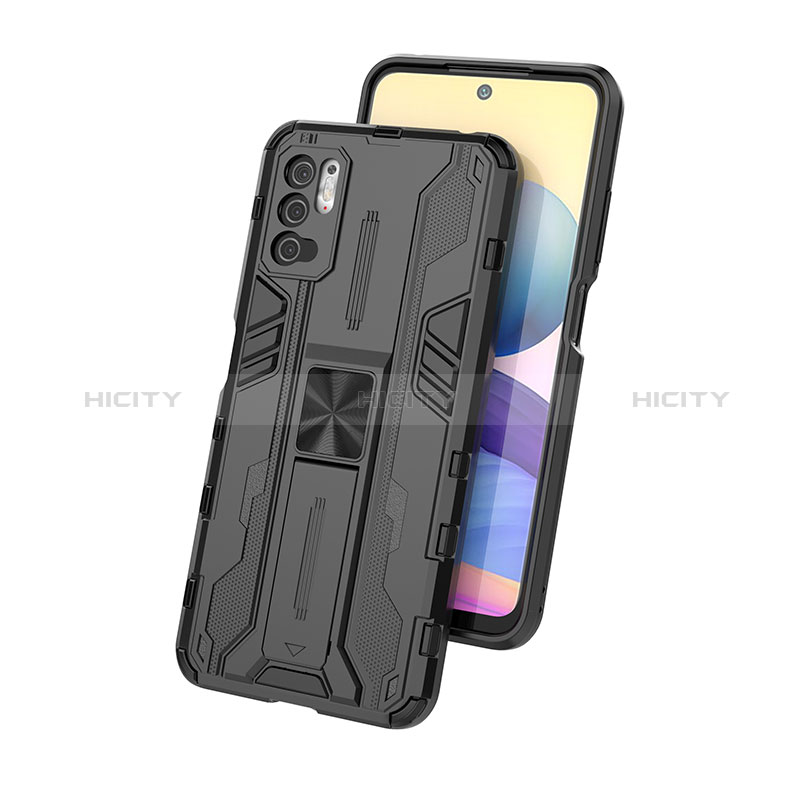 Custodia Silicone e Plastica Opaca Cover con Magnetico Supporto KC2 per Xiaomi Redmi Note 10 5G