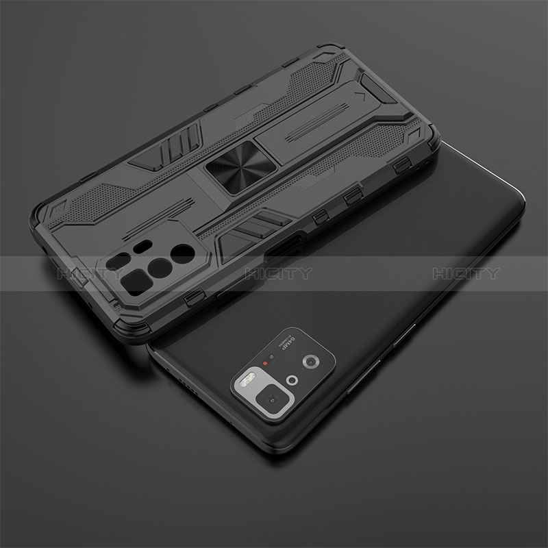 Custodia Silicone e Plastica Opaca Cover con Magnetico Supporto KC2 per Xiaomi Redmi Note 10 Pro 5G