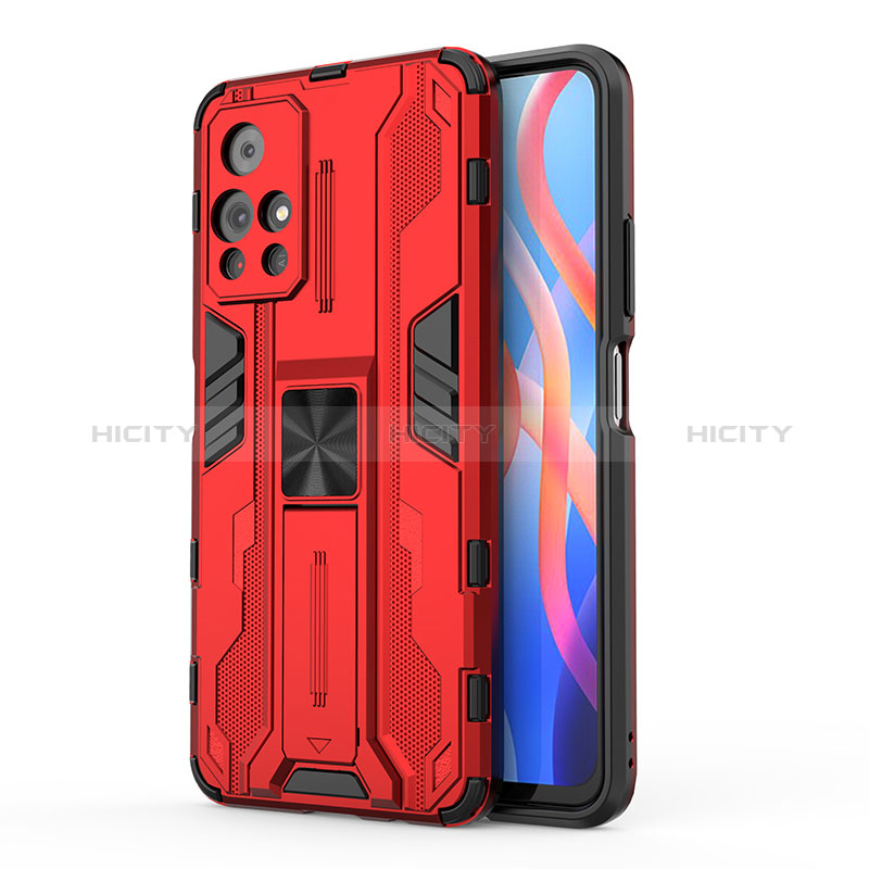 Custodia Silicone e Plastica Opaca Cover con Magnetico Supporto KC2 per Xiaomi Redmi Note 11 5G