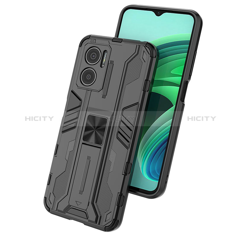 Custodia Silicone e Plastica Opaca Cover con Magnetico Supporto KC2 per Xiaomi Redmi Note 11E 5G