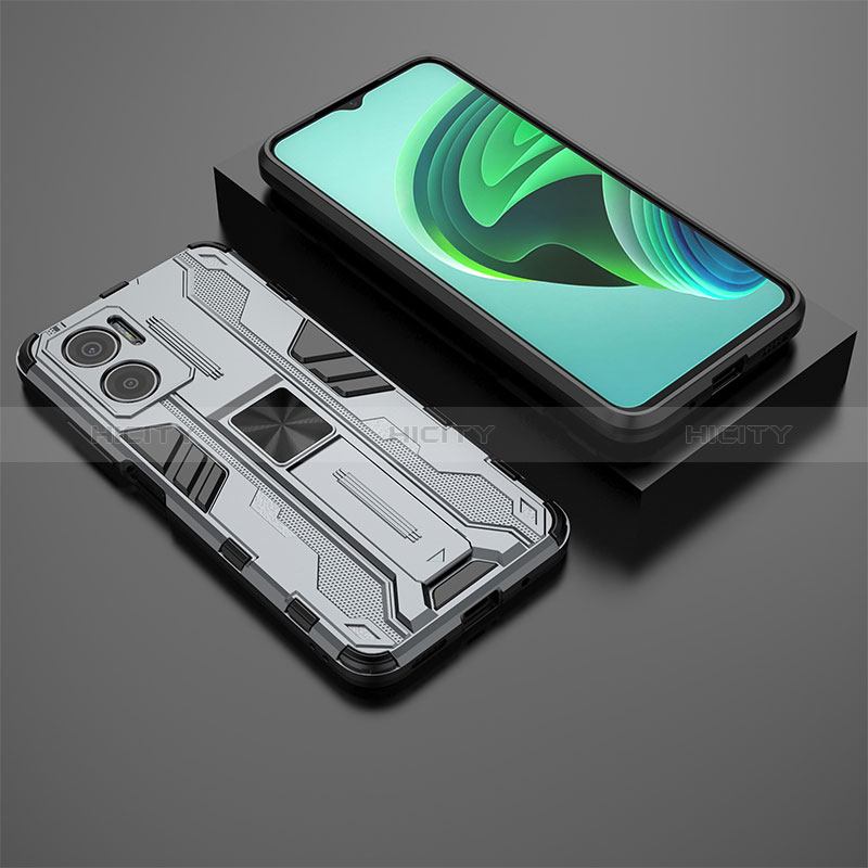 Custodia Silicone e Plastica Opaca Cover con Magnetico Supporto KC2 per Xiaomi Redmi Note 11E 5G