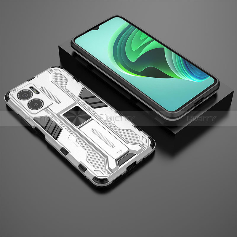 Custodia Silicone e Plastica Opaca Cover con Magnetico Supporto KC2 per Xiaomi Redmi Note 11E 5G