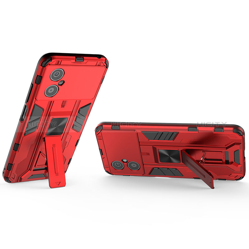 Custodia Silicone e Plastica Opaca Cover con Magnetico Supporto KC2 per Xiaomi Redmi Note 11R 5G