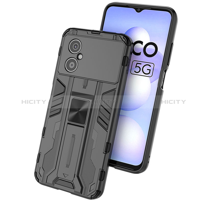 Custodia Silicone e Plastica Opaca Cover con Magnetico Supporto KC2 per Xiaomi Redmi Note 11R 5G