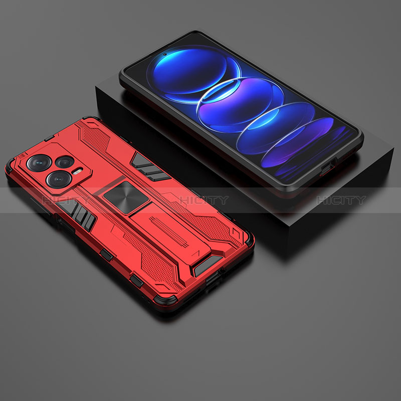 Custodia Silicone e Plastica Opaca Cover con Magnetico Supporto KC2 per Xiaomi Redmi Note 12 Explorer