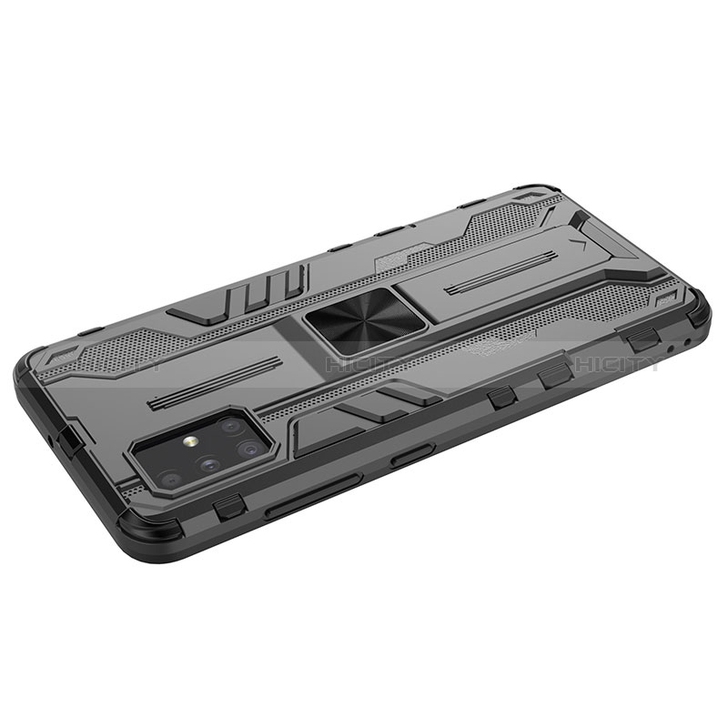 Custodia Silicone e Plastica Opaca Cover con Magnetico Supporto KC3 per Samsung Galaxy M40S