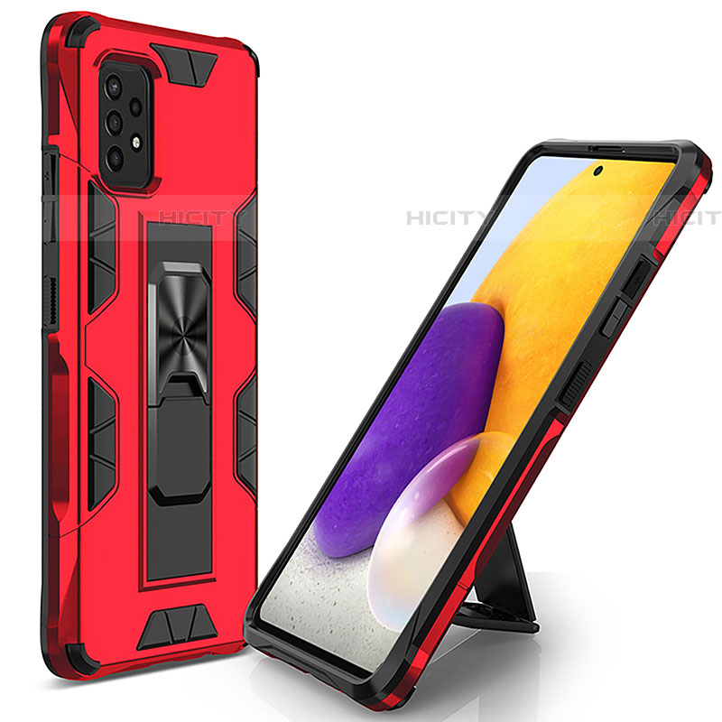 Custodia Silicone e Plastica Opaca Cover con Magnetico Supporto MQ1 per Samsung Galaxy A52 5G