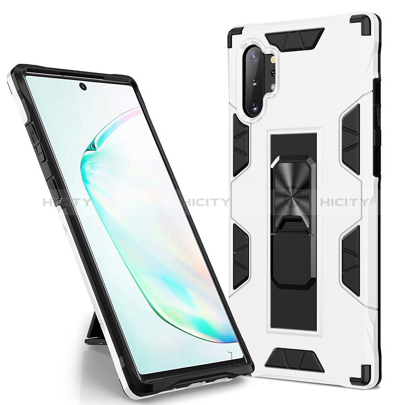 Custodia Silicone e Plastica Opaca Cover con Magnetico Supporto MQ1 per Samsung Galaxy Note 10 Plus 5G